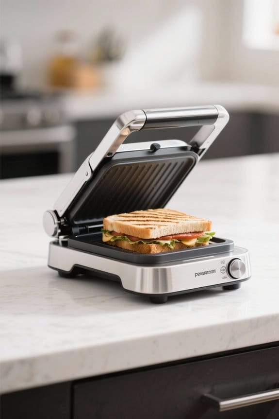 compact panini press features