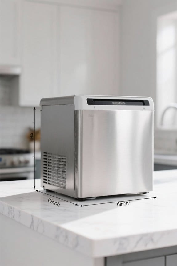 space for ice machine ventilation